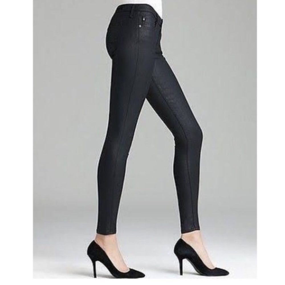 ADRIANO GOLDSCHMIED THE ABSOLUTE LEGGING
EXTREME SKINNY-STRETCH WAX COATED BLACK
